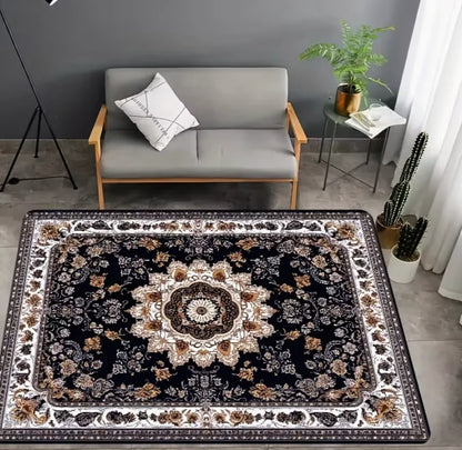Special Red Blue Area Rug Carpet Machine Washable Mat Living Room Vintage Style Classic Oriental Traditional Carpet Boho Mats