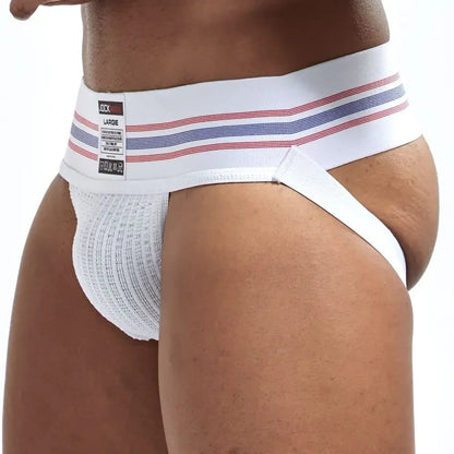 JOCKMAIL Men's Underwear Men Sexy Briefs Jockstrap Pouch Cuecas Man Cotton Panties Thongs Mesh Underpants Gay Slip Homme Srting