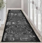 Coffee Time Kitchen Rug Brown Modern Runner Non Slip Kitchen Rug Kitchen Rug Kitchen Runner Rug Coffee Pattern Rug Brown Rugs