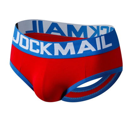 Men's Bottomless Underwear Sexy Gay Backless Briefs Jockstrap Sissy Open Back Boxer Briefs Underpants Cotton Men Panties Bikini
