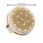 Handheld portable shower brush Natural Wooden Wet Dry Skin Body Bristle Brush Soft SPA Brush Bath Massager