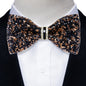 Sparkle Rhinestone Bow Ties for Men Pre-Tied Diamond Sequin Bowtie with Adjustable Length Wedding Party