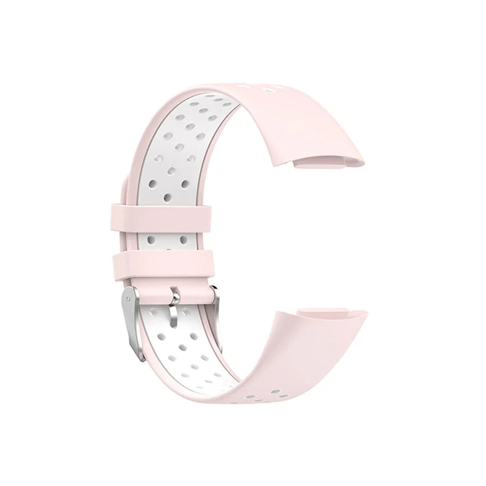 Fitbit Charge 5 & 6 Two-Tone Perforated Silicone Band, Buckle
