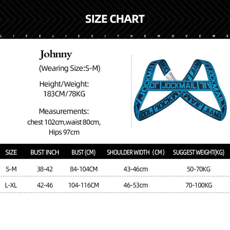 Man Harness Sissy Fetish Man Rave Costumes Lingerie Sexy Men Strap Shoulder Bondage Chest  Elastic Belt Erotic Hombre Hollow