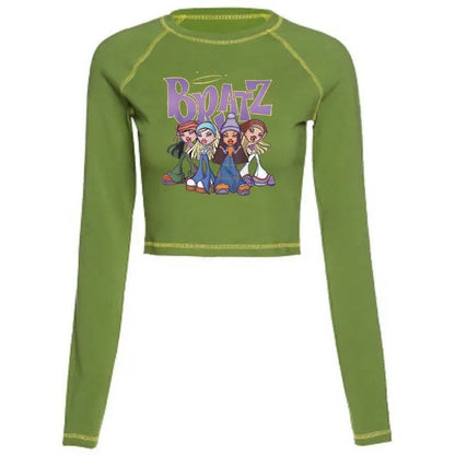 Women's Y2K Gothic Cartoon Print T-Shirt Trendy