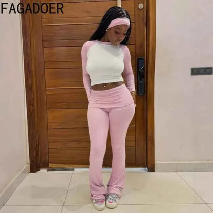FAGADOER Women’s 2-Piece Tracksuit Set