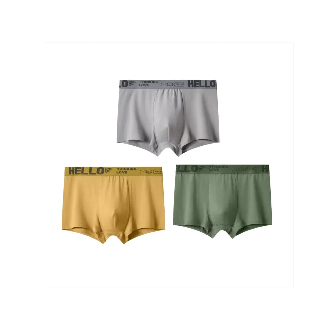 Hello Men's Breathable Antibacterial Boxer Shorts