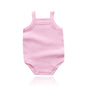 Summer 0-48M Baby Girl Clothes  Cotton Material Vest Baby Jumpsuit Solid Color Soft And Comfortable Newborn Baby Bodysuit