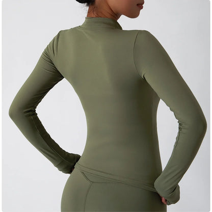 Women Zip Long Sleeve Sports Jacket