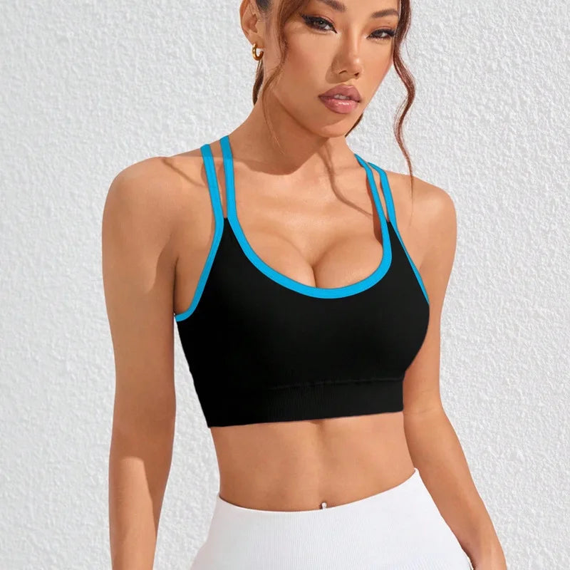 Yoga Sports Bras Push Up Gym Crop Tops
