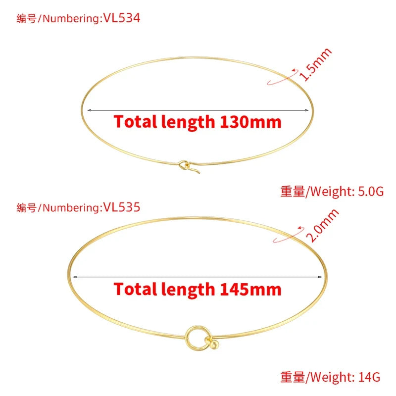 316L Stainless Steel Heart Round Adjustable Collar Women's Necklace Simple Open Neck Metal Jewellery Accessories: VL534 VL535