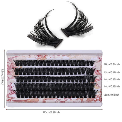 100Pcs 80D Mixed Tray Individual Lashes 3D Russia Volume Eye Lashes Soft Natural Lashes Fake Lash Cluster False Eyelashes