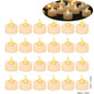 24/48 Pack Heart Shaped LED Tea Lights Candles with Artificial Rose Petals Romantic Night Decorations  for Wedding Anniversary