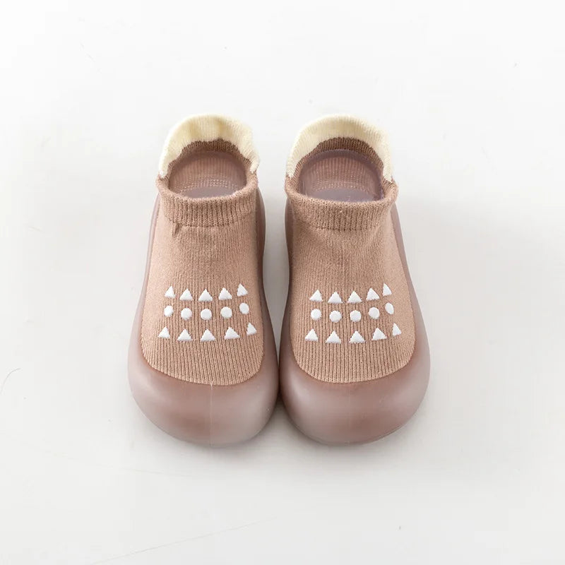 Baby Floor Shoes Blue and Pink Baby Indoor and Outdoor Walking Socks