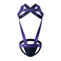 Sexy Lingerie Men's Harness Chest Bodysuit Hollow Out One-piece Jockstrap Leotard Contrast Color Bulge Pouch Bodysuit Underwear