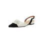 NEW Summer Women Shoes Split Leather Pointed Toe Women Sandals Mixed Colors Chunky Heel Shoes for Women Soft Low Heels Plus Size