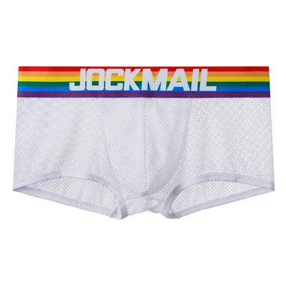 JOCKMAIL Boxershorts Men Boxers Male Underwear Man Panties Sexy Cotton Soft Short Boxer Mesh Mens Hombre Cueca Gay Underwear