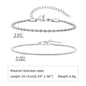1/2/3pcs Chain Bracelet for, Stainless Steel Twisted Rope Cuban Chain