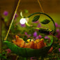 New Swinging Resin Cat Craft Garden Solar Animal Squirrel Statue Ornament Light Tree Hanging Garden Resin Decoration
