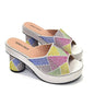 Gold Color Nigerian Sandals Platform Shoes Ladies Party High Heel Open