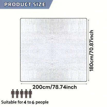 Camping Mat Waterproof Large Foldable Silver Blue Four Season Moisture