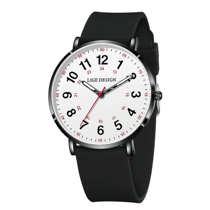 Women's Arabic Numeral Silicone Quartz Watch