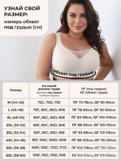 Women's Seamless Jelly Bra Plus Size Anti-Exposure Large Cup Large Breast Anti-Sagging and Side Breast Support Bra for Women