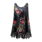 Plus Size Women's Lace Patchwork Sleeveless Vest