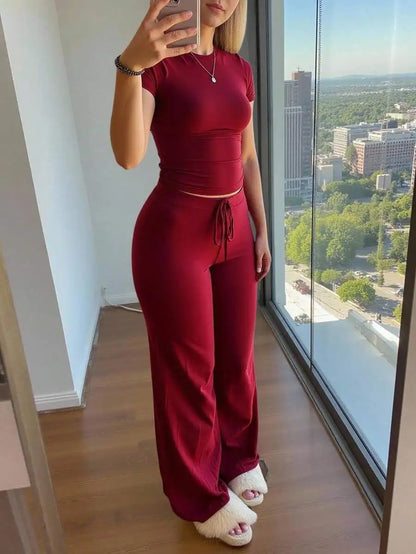 Casual Women's Matching Sets Vestido Deportivo Fitness Two Piece