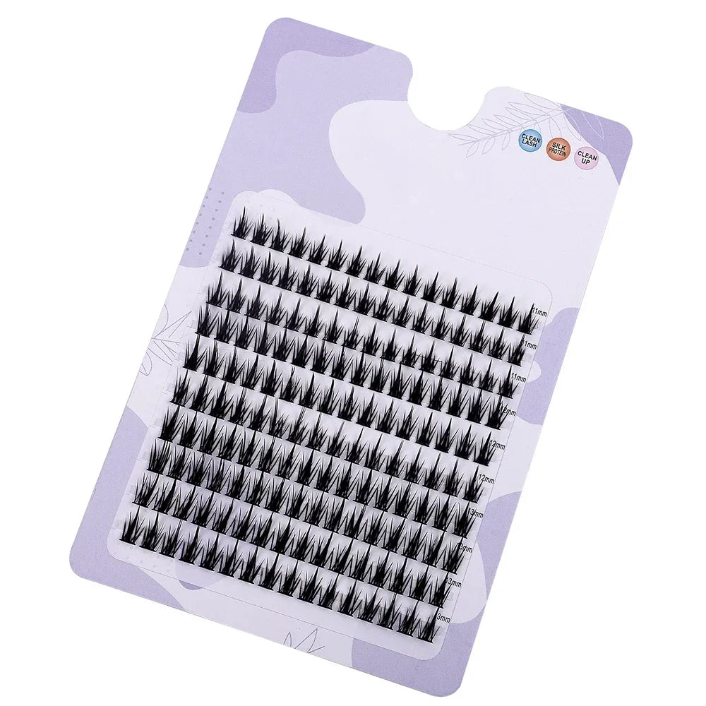 160 Rows Faux Mink Eyelashes Cluster 3D Natural Extension Individual Russia Strip Lashes for Eyelash Extension