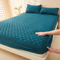 1pc Quilted Waterproof Fitted Sheet, Machine Washable Mattress
