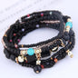 Bohemian Beads Charm Bracelets & Bangles for Women Fashion Love Feather Tassel Bracelet Multilayer Bracelet Femme 2024New