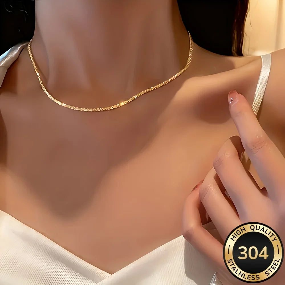 High Quality Anti Fade Stainless Steel Cauliflower Necklace Simple Elegant Jewelry For Women Daily Party Wear Gift Accessory