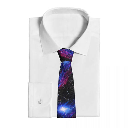 Galaxy Fantasy Nebula Star Neckties Unisex Polyester 8 cm Universe Space Sky Neck Tie Mens Casual Classic Accessories