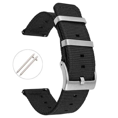 TicWatch Pro 5, Pro 3 & E3 Two-Piece Nylon Band, Twin Metal Keepers