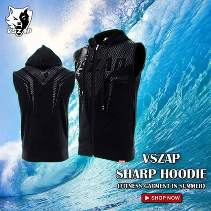Vszap Hooded Sleeveless MMA Fitness Vest