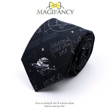 100%Cotton 8cm Tie Math Sciences Astronomy Physical Chemistry