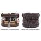 Bohemian Leather Bracelet Men Hand-woven Bracelet Men's Wooden Bead Bracelet Bracelet for Men Charm Bracelet Mens Jewellery