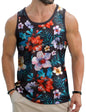 2024 New Summer Fashion Men's Sleeveless T-Shirt Classic Hawaiian Beach Coconut Print Men's Vest Extreme Sports Surf Vest