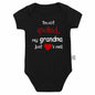 I'm Not Spoiled My Grandma Loves Me Baby Romper Crawling Clothes Triangle Onesies Newborn Baby Clothes Onesies for Babies