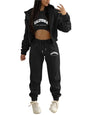 Autumn and Winter New Fleece Hoodie Letter Print Hooded Women's Suit