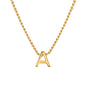 Vnox Chic Tiny A-Z Letters Necklaces for Women Girls, Gold Color Stainless Steel Initial Chokers,Small Pendent Necklaces Jewelry