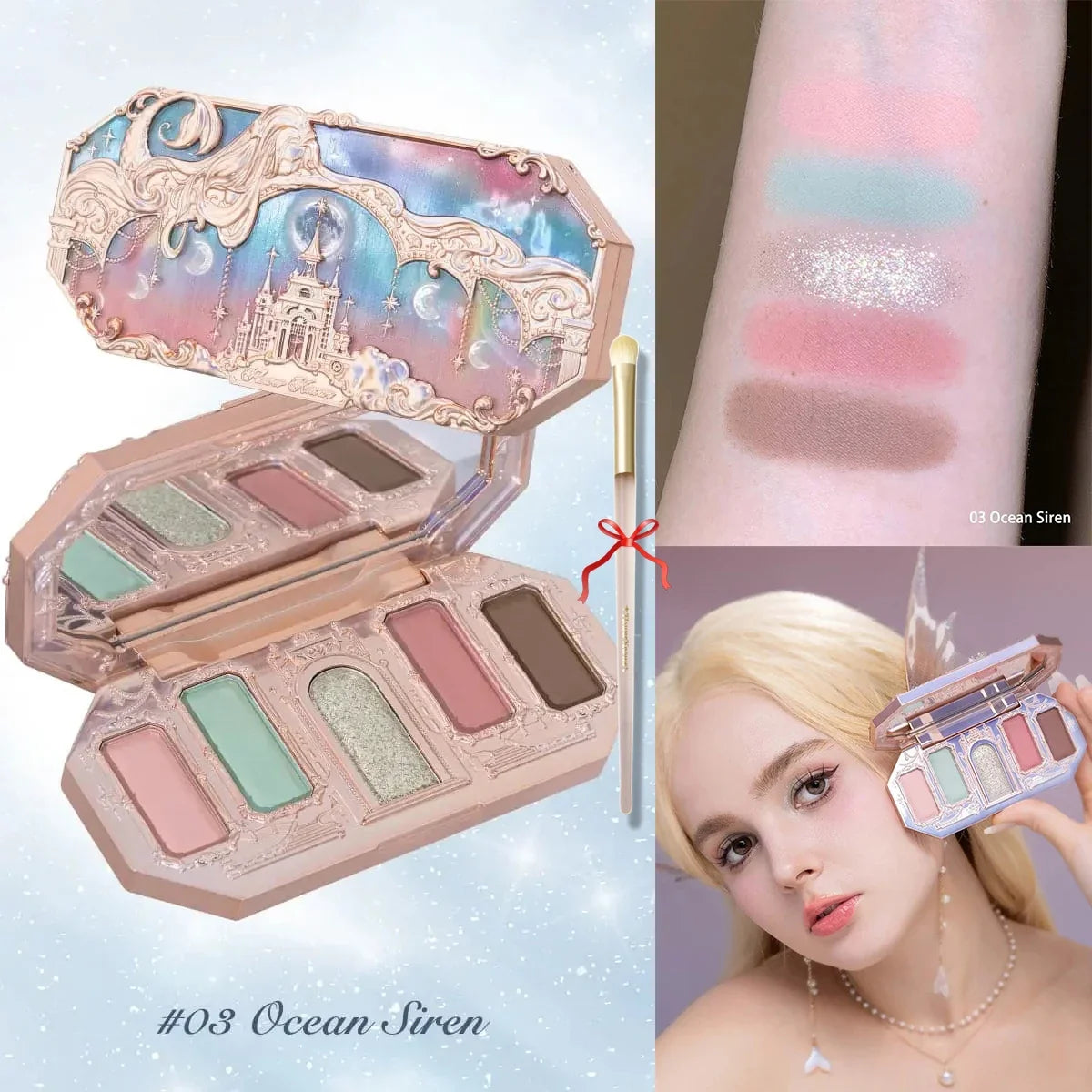 Flower Knows Swan Ballet 6-Color Eyeshadow Palette