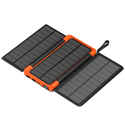 Portable Foldable Solar Charger Power Bank Outdoor Camping Hiking Equipment Mobile Energy Storage Travel Battery Pack