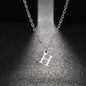 26 Letters A-Z Initial Pendant Necklaces for Women,Alphabet Pendant Rolo Chain Necklace,Simple Fashion Collar Jewelry Gift