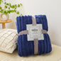 Coral Fleece Flannel Blanket 300GSM Ultra Soft Microfiber Plush Throw Blanket Warm Striped Cozy Blanket for Couch Bed Sofa
