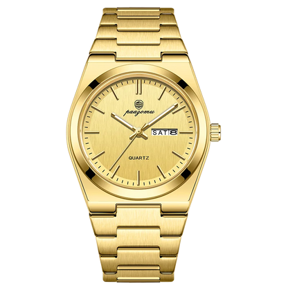 PAAZOMU Luxury Sport Quartz Man Wristwatch Waterproof Luminous Date Week Men Watches Stainless Steel Men's Watch Male Reloj+box
