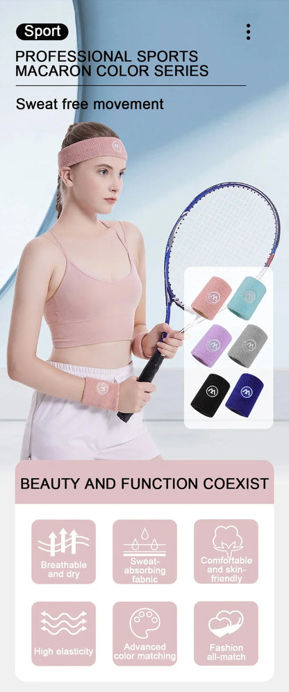 GOBYGO Exercise Headband Wristband Set