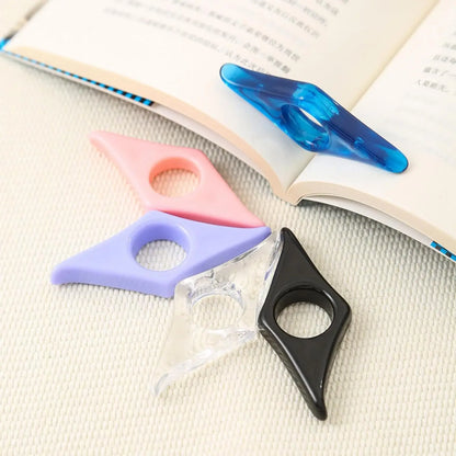 Transparent Acrylic Book Page Holder Thumb Book Holder Ring Book Opener Bookmark Reading Accessories for Teachers Literary Reade