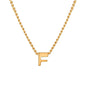 Vnox Chic Tiny A-Z Letters Necklaces for Women Girls, Gold Color Stainless Steel Initial Chokers,Small Pendent Necklaces Jewelry